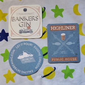 3 Bar Coasters 🌏5/$10🌏